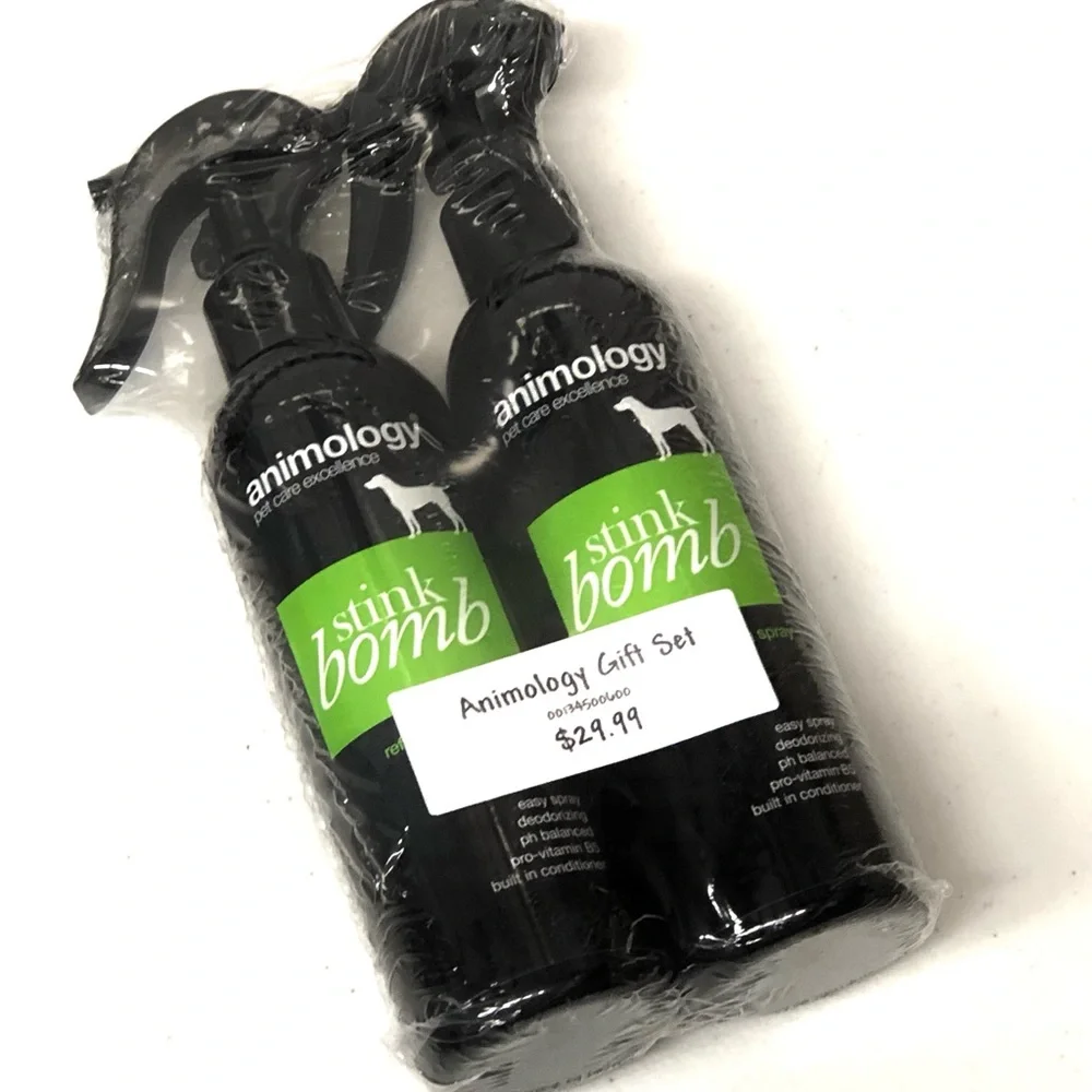 Animology Stink Bomb Dog Spray Gift Set - Black & Green